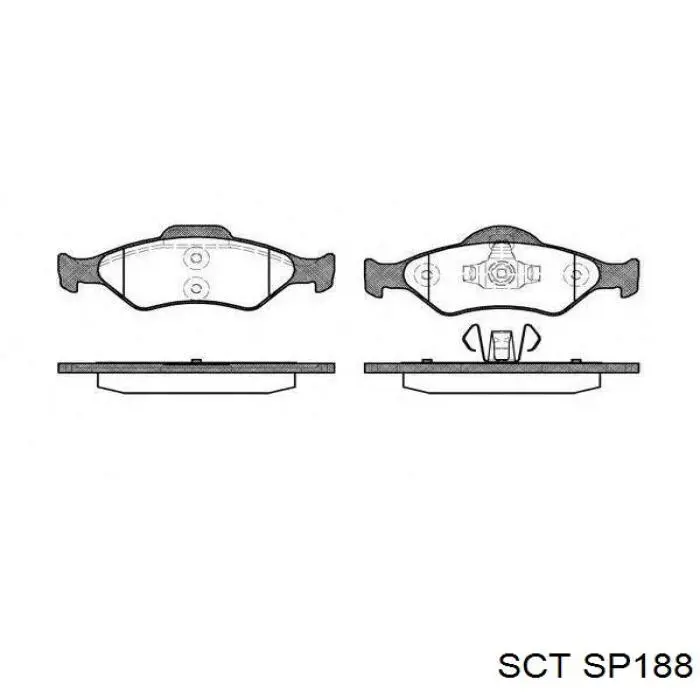 SP188 SCT Колодки передние