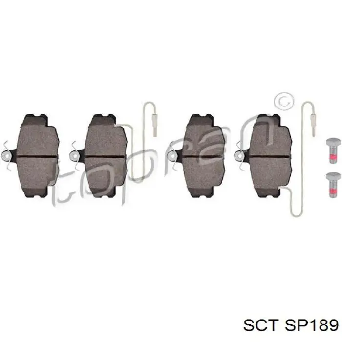 Передние тормозные колодки SP189 SCT