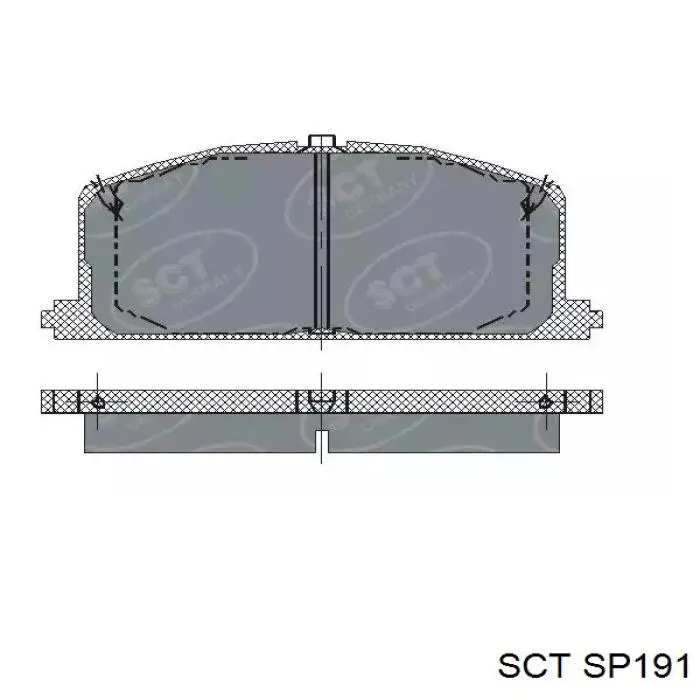 Передние тормозные колодки SP191 SCT