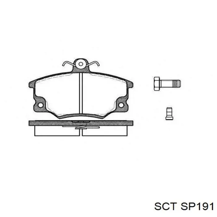 Передние тормозные колодки SP191 SCT