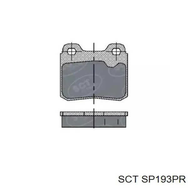 Задние тормозные колодки SP193PR SCT