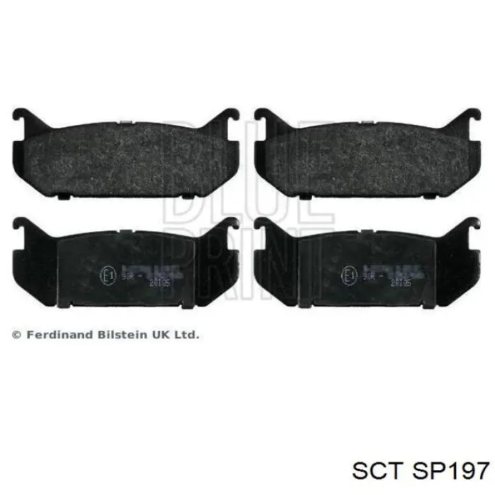 SP197 SCT Колодки тормозные дисковые комплект
