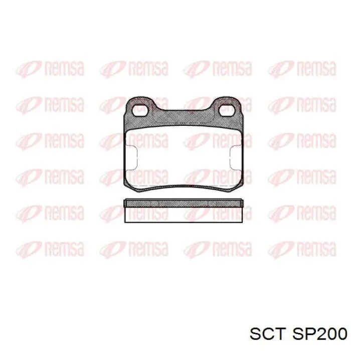 Колодки тормозные задние дисковые SCT SP200