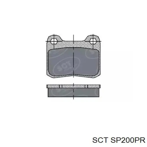 Задние тормозные колодки SP200PR SCT