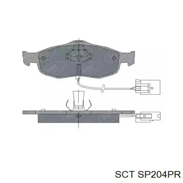 Передние тормозные колодки SP204PR SCT