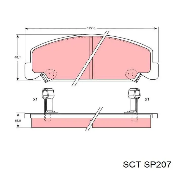 Колодки SCT SP207 цена, от 12.65 USD