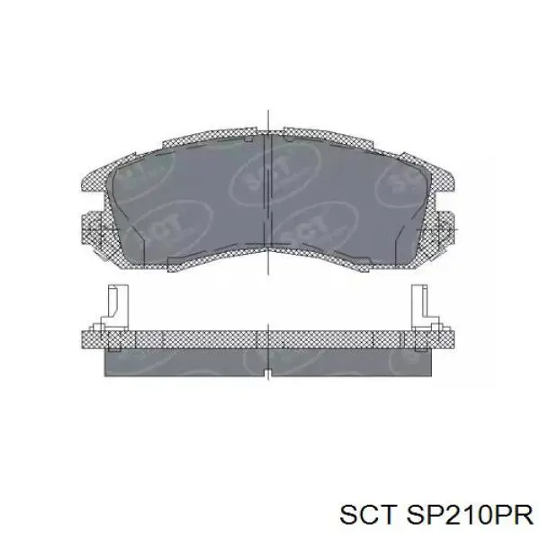 Передние тормозные колодки SP210PR SCT