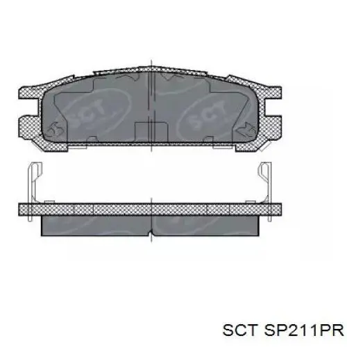 Задние тормозные колодки SP211PR SCT