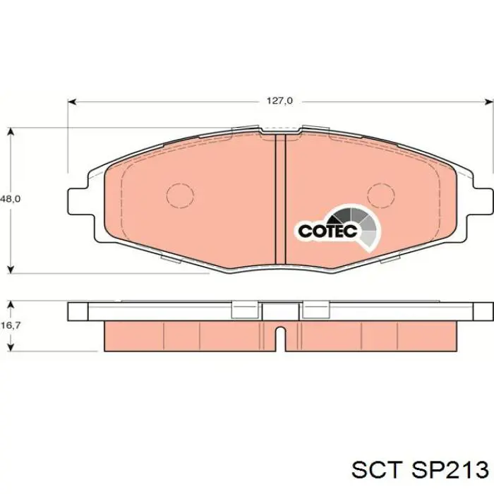 Купить SP213 SCT Колодки тормозные