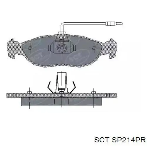 Передние тормозные колодки SP214PR SCT