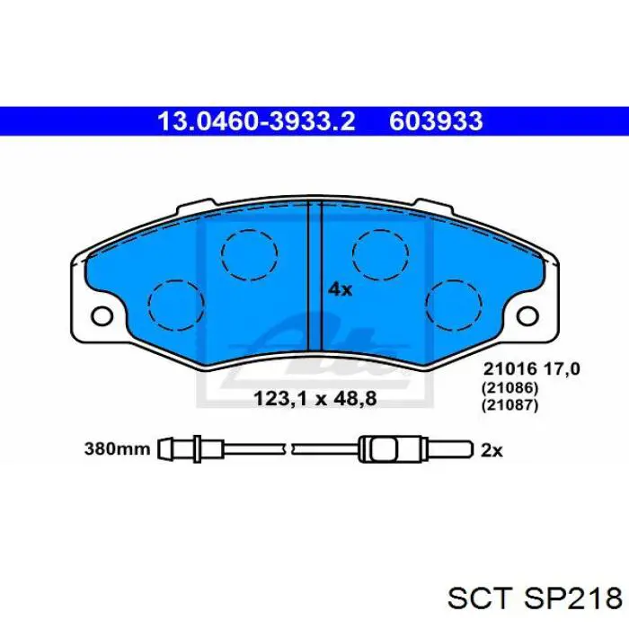 Тормозные колодки Renault (RVI) 7701204087