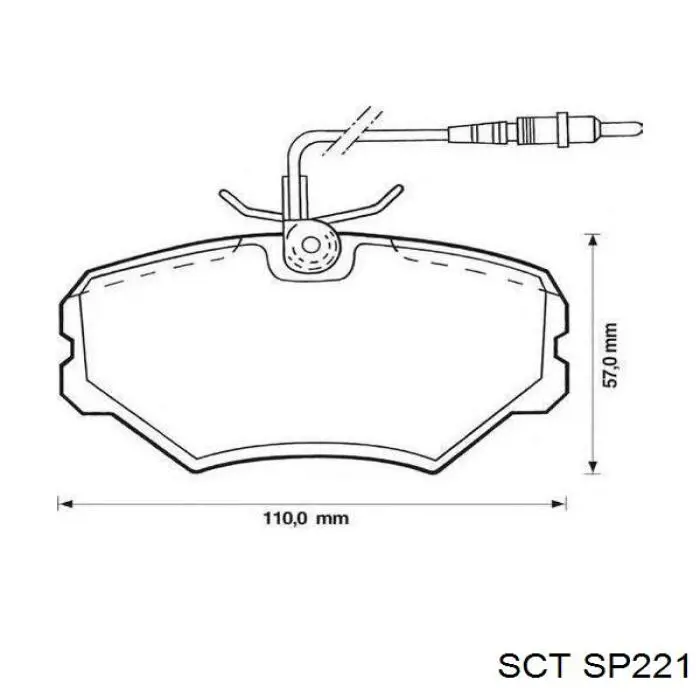 Купить SP221 SCT Колодки тормозные задние, дисковые