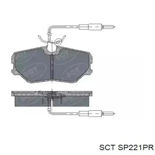 Передние тормозные колодки SP221PR SCT