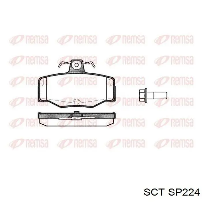 Колодки тормозные задние дисковые SCT SP224