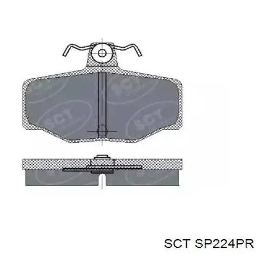 Задние тормозные колодки SP224PR SCT