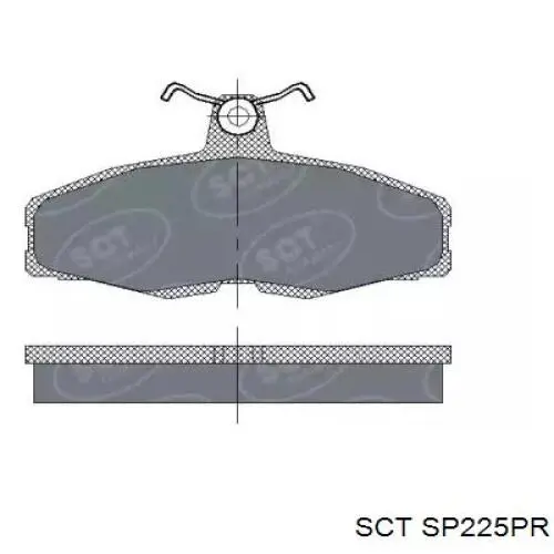 Передние тормозные колодки SP225PR SCT