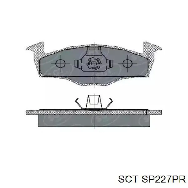 Передние тормозные колодки SP227PR SCT