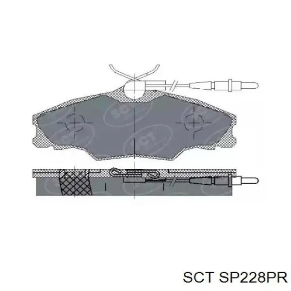 Передние тормозные колодки SP228PR SCT