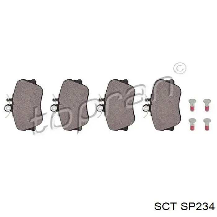 SP234 SCT Колодки передние