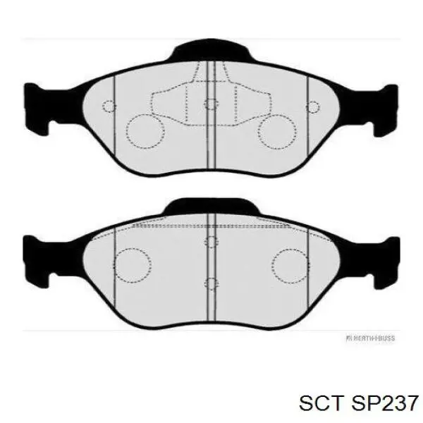 Передние тормозные колодки SP237 SCT