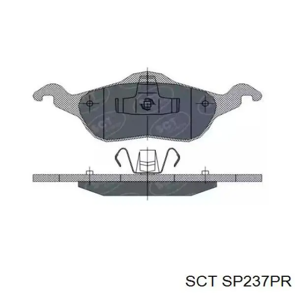 Передние тормозные колодки SP237PR SCT