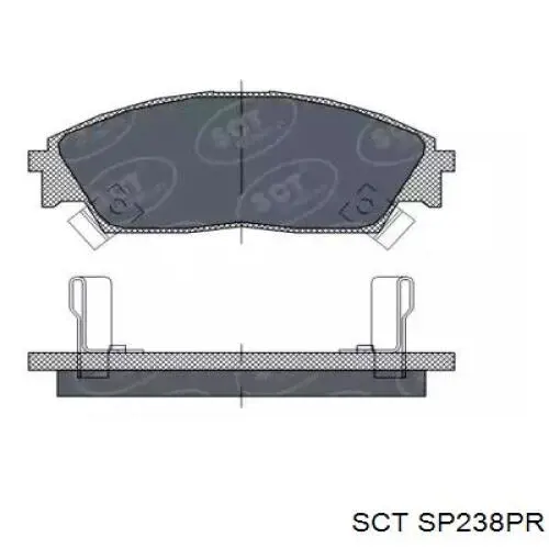 Передние тормозные колодки SP238PR SCT