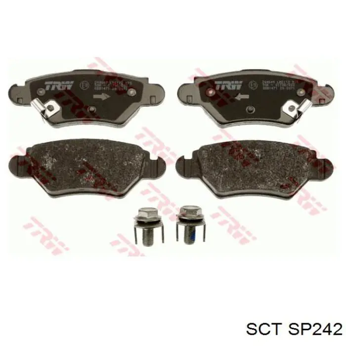 Колодки тормозные задние дисковые SCT SP242