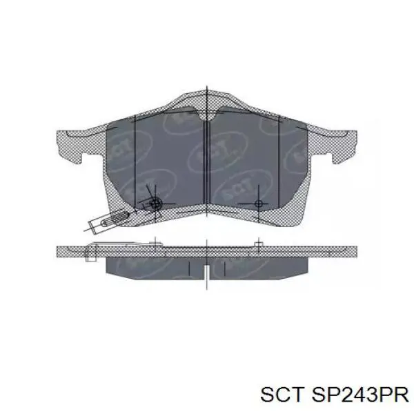 Передние тормозные колодки SP243PR SCT