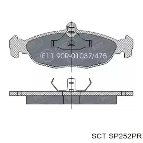 Передние тормозные колодки SP252PR SCT