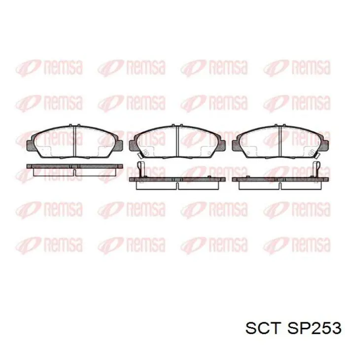 Передние тормозные колодки SP253 SCT