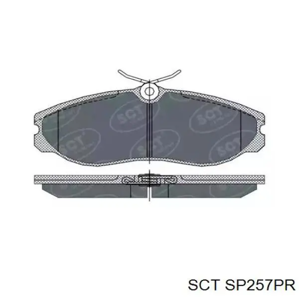 Передние тормозные колодки SP257PR SCT