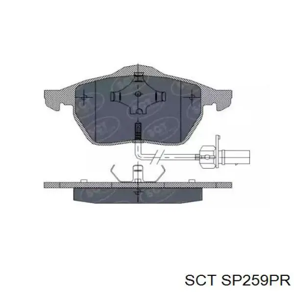 SP259PR SCT колодки тормозные передние дисковые