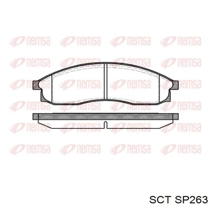 Передние тормозные колодки SP263 SCT