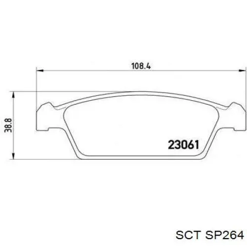 Купить SP264 SCT Колодки тормозные