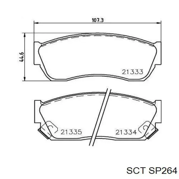SP264 SCT Колодки передние