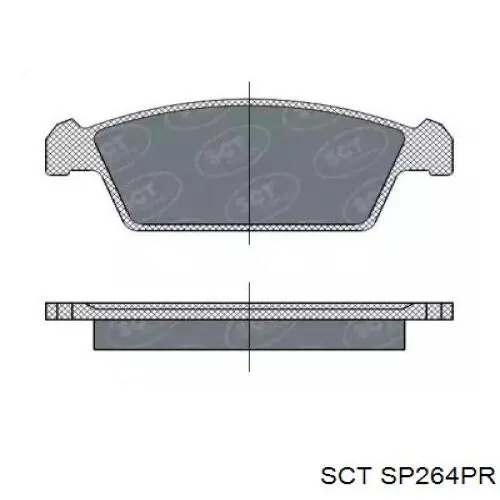 Передние тормозные колодки SP264PR SCT