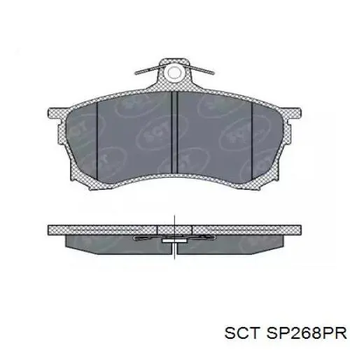 Передние тормозные колодки SP268PR SCT