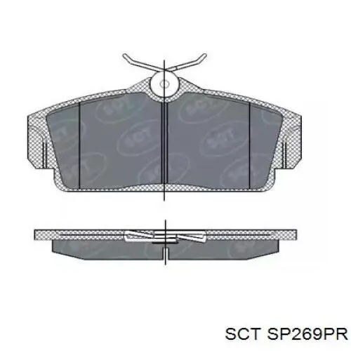 Передние тормозные колодки SP269PR SCT