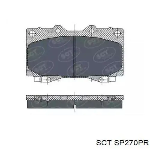 Передние тормозные колодки SP270PR SCT