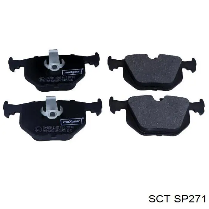 Колодки тормозные задние дисковые SCT SP271