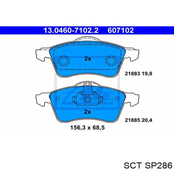 Колодки SCT SP286 цена, от 19.02 USD