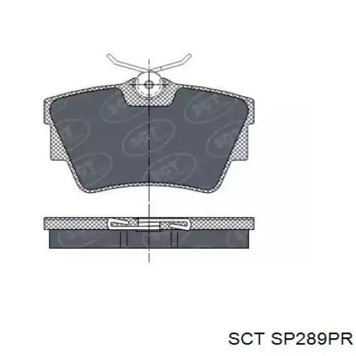 Задние тормозные колодки SP289PR SCT