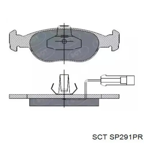 Передние тормозные колодки SP291PR SCT