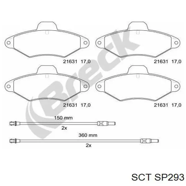 Передние тормозные колодки 425156 Peugeot/Citroen