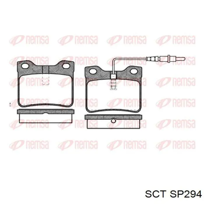 Колодки тормозные задние дисковые SCT SP294