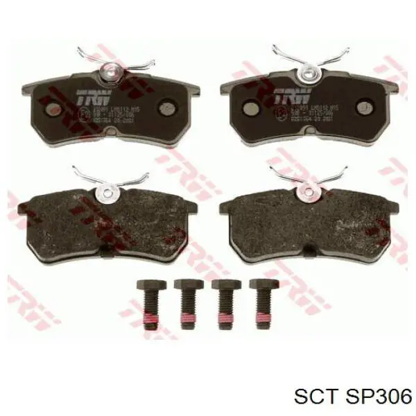 SP306 SCT колодки тормозные задние дисковые