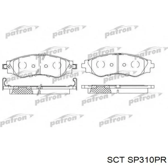 Передние тормозные колодки SP310PR SCT