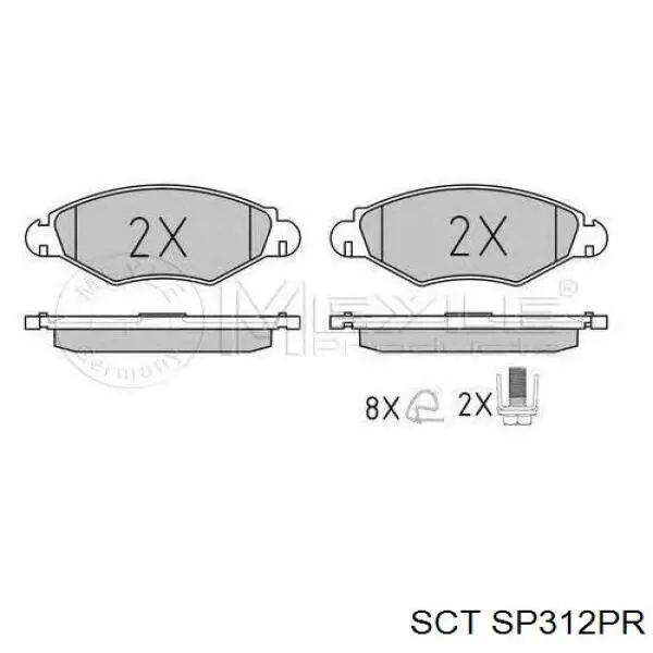 Тормозные колодки SCT SP312PR