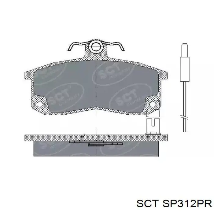 Колодки SCT SP312PR цена, от 20.25 USD