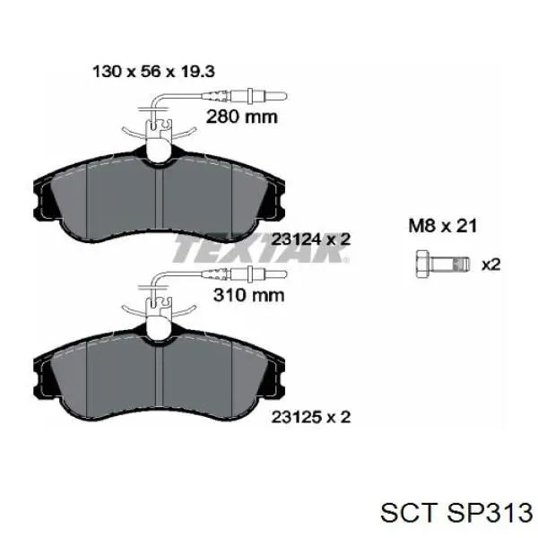 Колодки SCT SP313 цена, от 16.57 USD